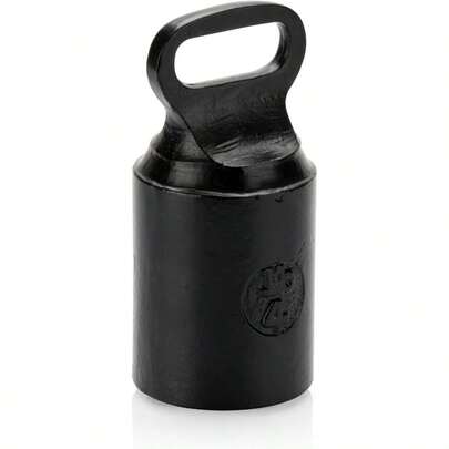 Cast Iron Door Stop Decorative Weighted 4lb Antique Stopper 6" X 3" NonSlip Free Standing With Handle Black