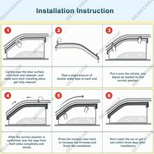 For VW Caddy MK3 & MK4 2004-2020 2 Door Van Wind Deflectors 2pcs Tinted + Clips - Default - View 7