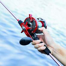 1.8M Resin Fishing Pole Conventional Reel Combo With Rod EVA Handle, Medium Heavy For Catfish Salmon And Steelhead - Multicolor - View 10