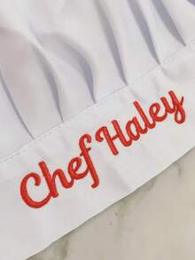 1pc Customized Embroidered Chef Hat, Embroidered Design Chef Hat, Professional Baking Chef Hat, With Name, Adjustable Baking Chef Hat, Personalized Chef Gift