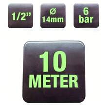 OISE ART STORE Tubo Da Giardino In Pvc 1/2 14mm 10mt Pompa Acqua Irrigazione Terrazzo Verde -