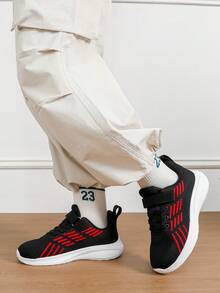 1 Pair 2025 New Style Kids' Casual Sports Shoes, Breathable Multi-Color Options, Non-Stuffy, Bouncy Soft Soles, Fashionable