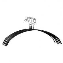 20pcs PVC Coated Sweater Hangers, Metal Sweater Hangers Without Shoulder Bumps, Space Saving Hangers For Coats, Jackets, Shirts, Suit Hangers Without Bumps, Golf T-Shirt Hangers, Black