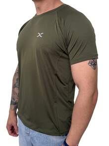 Slim Dry Fit T-Shirt - Army Green - View 6