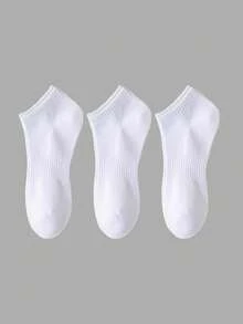 1/3/5/10/12 Pairs Of Short Socks That Absorb Moisture And Sweat, Summer White Socks, Gray Socks, Black Socks, Fabric Men's Ankle Socks, Crew Sports Socks, Men's Socks, Soft Men's Ankle Socks, Regular Men's Ankle Socks, Daily Socks