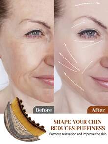 1/2 件淋巴面部刷，用于面部、下巴和下颌线淋巴引流按摩的干刷工具，精确塑造肌肤轮廓，减少浮肿、黑眼圈、缓解疲劳、提亮肤色，符合人体工程学设计 - 彩色 - 查看 3