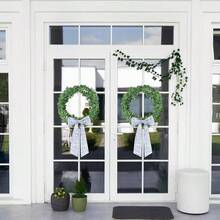 Spring Wreath Sash Front Door Spring Tulip Floral Ribbon Wreaths Pink Stripe Wreath Scarf Satin Sash Garland Porch Yard Indoor Outdoor Chair Bow Home Decor 4.5* 56 - Purple Butterfly - View 5