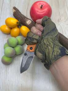 KS series D2 Camshaft Pocket Knife | Steel Blade | Auxiliary Folder Open-Ended Knife | Outdoor | EDC - Naranja - Ver 6