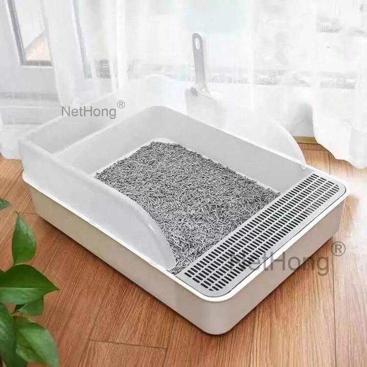 Extra Large Open Cat Litter Tray High Sided Deep Jumbo Rim Pan Box Loo Toilet UK Cat  Litter  Box Litter  Box - por defecto - Añade 1