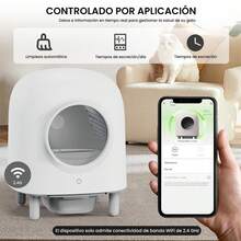 Arenero Automatico Para Gatos,Para Gatos Autolimpiante, Caja de para Gatos autolimpiante,Caja de Inteligente para Gatos,Wi-Fi habilitado con Control de aplicación,eliminación de olores - Tipo de Enchufe A USA (110-127V) - Ver 8