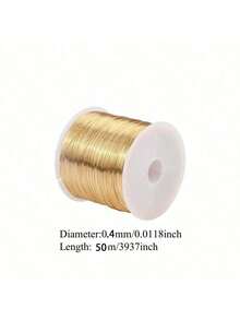 50米/100米金/银金属线，适用于手链项链DIY，不褪色，串珠线，珠宝线，手工制作