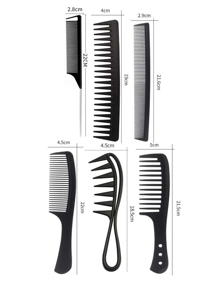 Peines BarberFade Profesionales para Barberos, Peines para Peluquería Resistentes al Calor para Corte de Cabello, Peine de Dientes Anchos, Peinado y Sección - Incluye Peine de Dientes Anchos, Peine con Púas y Peine Voluminizador - Herramientas Antiestaticas Duraderas para Estilismo de Cabello para Barberos, Estilistas y Profesionales de Salón, Cepillo de Cabello, Cepillo para Peinado Liso, Cepillo para Peinado, Cepillo para Cabello Rizado, Cepillo para Contorno, Peine de Cabello, Cepillo de Cabello, Juego de Cepillos de Cabello, Peine de Cabello, Peine para Rizos, Cepillo Desenredante, Cepillo de Cabello para Mujeres, Cabello, Viaje, Productos para el Cabello, Herramientas para el Cabello, Accesorios para el Cabello, Barbero, Accesorios de Barbero, Barbería, Equipo de Peluquería - Negro - Añade 7