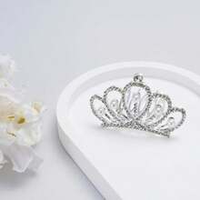 Mini Crowns Pearl Tiaras Mini Tiara Headband Rhinestone Princess Hair Accessories Tiny Crown Hair Clip Small Tiara Crown Headband For Women Birthday Party Halloween Wedding Doll Decor 3pcs - 如圖 - 查看 6