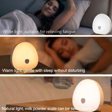 White Noise LED Night Light - Multiple Colors, Stepless Dimming, With Timer, Sleep Sound White Noise With Natural Soothing Sounds, Memory Function Portable Sleep Device With 1200Mah Rechargeable Lithium Battery - Multicolor - View 10