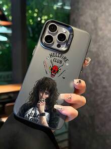 1 pieza Funda de teléfono con personaje masculino del Hellfire Club, regalo interesante adecuado para cumpleaños, compatible con iPhone 17/13/16/15/14/13/12/11/Pro/ProMax y series S - Gris - Ver 2