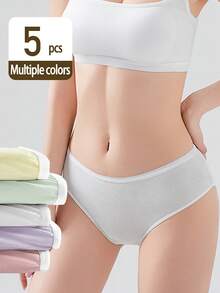 5pcs/Pack Disposable Panties For Women, Sterile Travel Underwear, Maternity Postpartum Plus Size Polyester Breathable Panty Liners, Soft & Skin-Friendly, Colorful Disposable Lingerie Accessories