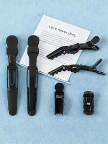 Set di 6 pezzi per acconciatura - 2 guanti + 2 fermagli per capelli + 2 pettini per acconciatura, da usare con piastre arricciacapelli e strumenti per lo styling, adatto per arricciare, stirare, ondulare i capelli, capelli, viaggio, prodotti per capelli, strumenti per capelli, accessori per capelli, barbiere, accessori da barbiere, barberia, attrezzatura per parrucchieri