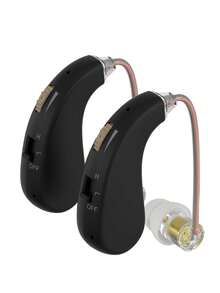 2 Pieces Hearing Aid Earphone -Usb Power Supply, Lithium Polymer Battery Used As Hearing Aid Earphone, Enhance The Sound Clarity Of Power Amplifier, A Gift For Mild And Moderate People,