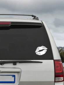 2 piezas Pegatina plana y creativa con diseño de labios de beso para decoración de carrocería de automóvil - Diseño de labios rojos sexy y elegante, calcomanía resistente al clima para ventanas y carrocería para personalización de automóviles | Accesorio decorativo audaz | Patrón de labios rojos vibrante y lindo, apto para parachoques, ventanas triangulares, ventanas laterales, cubiertas de automóviles, cascos de motocicleta, lados del tanque de combustible, película autoadhesiva resistente a los arañazos y al agua, adecuada para automóviles, motocicletas y SUV