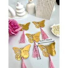 Miroirs en forme de papillon, cadeaux de bienvenue, cadeaux pour le 15e anniversaire, cadeaux pour le 16e anniversaire, cadeaux de mariage, cadeaux pour les demoiselles d'honneur, faveurs de fête - Multicolore - Voir 3