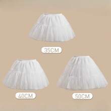 Women's Fluffy Petticoat, Soft Tulle Creates Voluminous Skirt, 4-Layer Tulle Full Slip, Suitable For Ball Gowns And A-Line Dresses, Comfortable Waistband, All-Day Wear - White - View 2