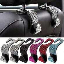 Sparkling Rhinestone Car Back Seat Headrest Hooks & Car Purse Holder - một kích cỡ - Xem 8