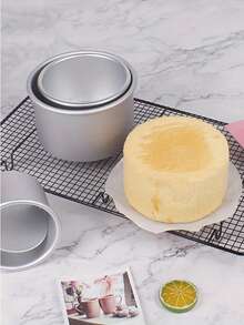 4/6/8 Inch Anodized Vertical High Edge Mold - Round Household Mousse And Tall Cake Mold, Chiffon Cake Raised Bottom Mold, Anodized Straight Mousse Cake Mold For Baking Oven - Silver Heightened Anode - View 4