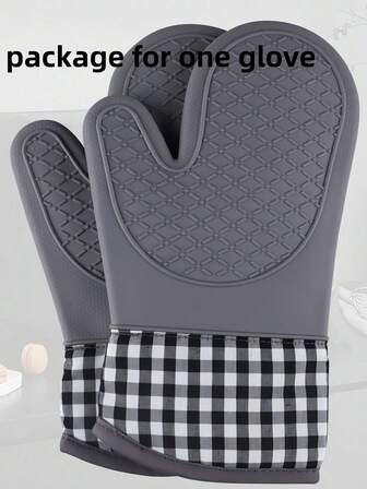 1PC Heat Resistant Silicone Anti Scald Oven Gloves For Microwave Baking Kitchen Home