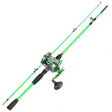 1.8M Resin Fishing Pole Conventional Reel Combo With Rod EVA Handle, Medium Heavy For Catfish Salmon And Steelhead - Multicolor - View 11