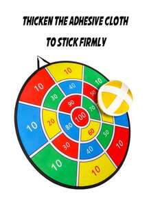 1套可折叠靶，粘球投掷飞镖板游戏玩具，室内/室外运动，亲子互动游戏，特大号74厘米可折叠（12个球+1个钩），中号36厘米（4个球+1个钩），随机颜色配件