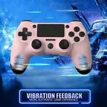 [Upgraded] Wireless Controller For P-S4 Romote Compatible With P-S4/Slim/Pro/Windows PC, Controller For P-S4 With 3.5mm Audio Jack, Touch Pad, Six Axis Motion Control, Charging Cable - Pink - View 7
