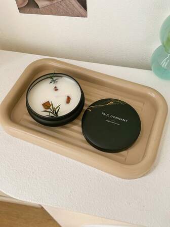 1pc Classic Mini Round Metal Tin Candle, Romantic Atmosphere High-End Photoshoot Prop, Suitable For Christmas Tree, Snowflake, Gingerbread Man, Reindeer, Santa Claus, Wreath, Apple, Party, Christmas, New Year, Holiday, Anniversary, Gift For Family And Friends