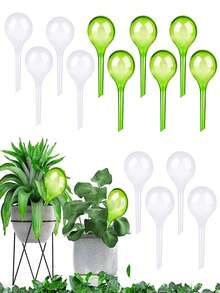 1/3Pcs Plant Watering Bulbs Automatic Self-Watering Globes Plastic Balls Garden Water Device Watering Bulbs For Plant Promotion(White&Green) - Multicolor - View 12