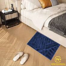 Alfombra decorativa azul antideslizante suave tacto NF0140107 hogar sala recámara cocina dormitorio textil lavable diseño clásico resistente duradero protección pisos colores vivos - Azul - Ver 1