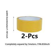 1卷重型双面网格胶带，防水高粘性地毯边缘固定胶带，网格双面胶带，超强双面胶带，强力双面纱布纤维网胶带，黄色重型布胶带，适用于办公室和家庭，双面高粘度网格胶带