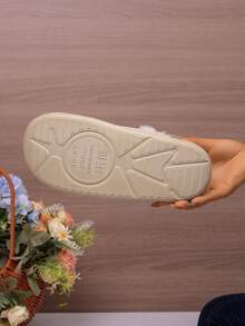 Pantufas Femininas Confortáveis Com Forro De Pelúcia, Pantufas Quentes Para Uso Interno Com Sola Grossa À Prova D'Água, Adequadas Para O Pós-Parto, Inverno