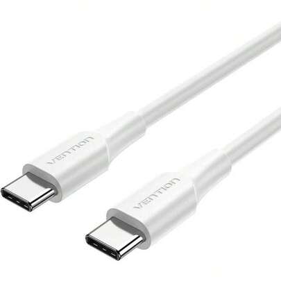  Câble USB 2.0 Type-C 3A Invention TRCWF/USB Type-C mâle - USB Type-C mâle/jusqu'à 60 W/480 Mbps/1 m/blanc