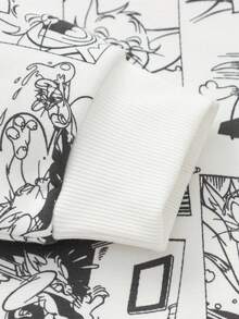 Balabala Felpa in pile Tom & Jerry per ragazzo pre-adolescente, edizione invernale 2025, felpa morbida e calda - tono grigio - Visualizzare 7