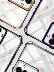 Phone Case For Samsung Galaxy S22+ S23+ S24+ S25+ S22 S23 S24 S25 Plus S22 Ultra S23 Ultra S24 Ultra S25 Ultra S25 Edge S23FE S24FE High-Definition Transparent Bottom Shell Soft TPU Silicone With Four-Corner Drop Protection Full-Screen Flower Tulip - 銀色 - 查看 11