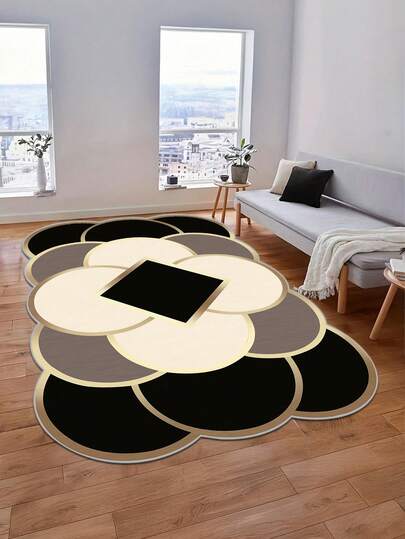 1 pieza Alfombra de área borgoña, minimalista moderna lavable de terciopelo, 900g/M² para sala de estar, dormitorio, cocina, alfombra de exterior, oficina, entrada