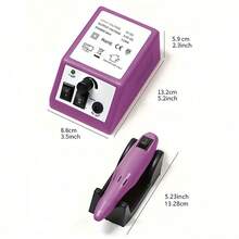 Kit de lima de uñas eléctrica de 20,000 RPM - Amoladora de uñas eléctrica, removedor de esmalte de gel, pulidora de uñas portátil, herramientas de manicura - Morado - Ver 5