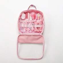 Essential Newborn Baby Care Hygiene Bag 13 Pieces Newborn Baby Care Hair Clipper Brush Nail Comb - 淺粉色 - 查看 4