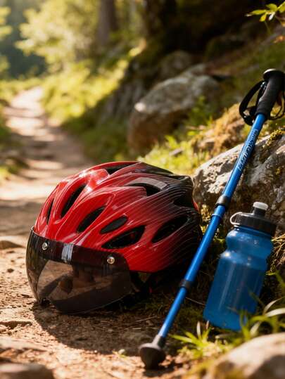 1pc Lightweight Breathable M Size Magnetic Goggles Helmet - Unisex, Detachable And EPS Foam Lining, Adjustable Visor, Suitable For Outdoor, Road, Mountain Biking, Can Be Used As Halloween And Christmas Gifts