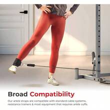 Juego de Bandas de Resistencia Premium con Anclajes para Puerta, Correas para mueca, Asas, Bolsa de Transporte y Correas acolchonadas para Tobillos para Entrenar glteos. - Correas de tobillo - Ver 6