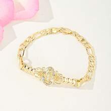 1 pieza Pulsera de la Virgen María de cobre brillante, de moda y sencilla, regalo para parejas, amigos, mejores amigos, adecuada para uso diario, festivales y oración