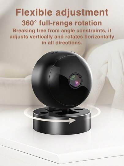 Mini WiFi Surveillance Camera,360° Rotation, Night Vision, Motion Detection, Wireless Indoor Baby Monitor, Built In Battery view 6