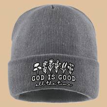 1pc "GOD IS GOOD All The Time" English And White Floral Printed Cap, Lightweight, Comfortable, Stylish, And Beautiful.A Vintage Cap For Truck Drivers, Unisex For Work And Commuting, Warm Hat For Couples, Suitable For Sports Events, Fitness - Army Green - View 9