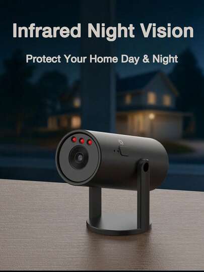 Slimme WiFi Camera Audio Recording, Infrared Night Vision, Rotating Lens, Motion Detection, Remote View, Home Office Monitoring view 5