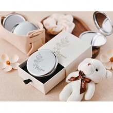 Custom Pocket Mirror With Engraved Name, Personalized Bridesmaid Makeup Mirror, Gift Box Included, Bridal Shower, Wedding Keepsake,Prom Gift - Multicolor - View 9