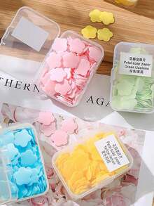 1 Pack Portable Disposable Petal Soap Papers, Mini Antibacterial Scented Soap Sheets, 4 Plant-Derived Fragrances, Rich Lather For Convenient Cleansing